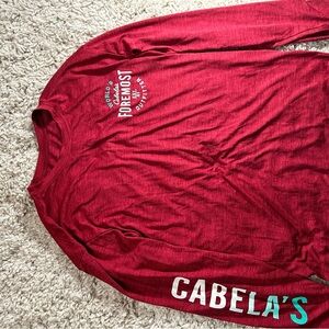 [M] Cabela's Red Long Sleeve Shirt